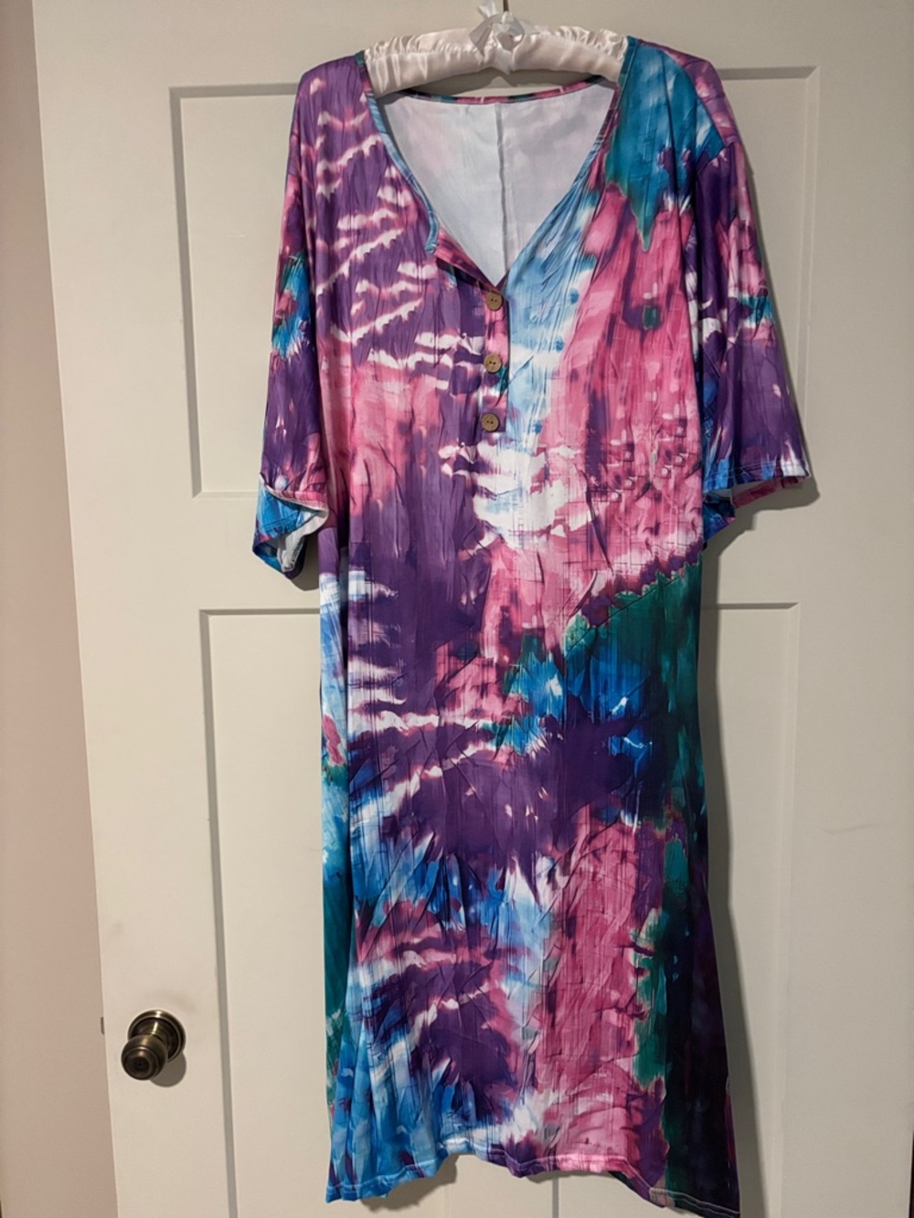 BUNDLE & SAVE! Vibrant Tie-Dye Midi Dress in Purple, Pink & Teal
